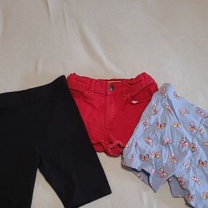 Three pairs of shorts- 2 Joe Fresh, 1 OSH Kosh
